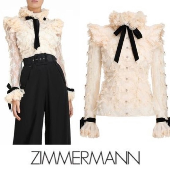 🦄NWT Zimmermann Lucky Hankerchief Blouse AU0 US4 - Picture 6 of 16